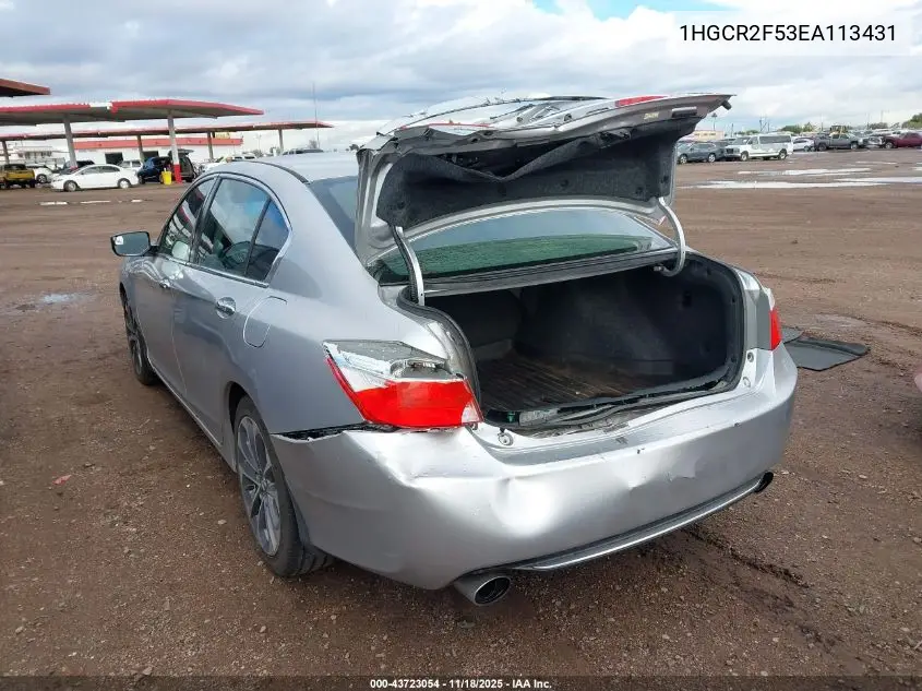 1HGCR2F53EA113431 2014 Honda Accord Sport