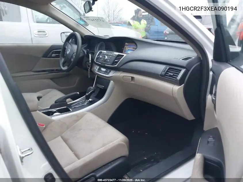 1HGCR2F3XEA090194 2014 Honda Accord Lx