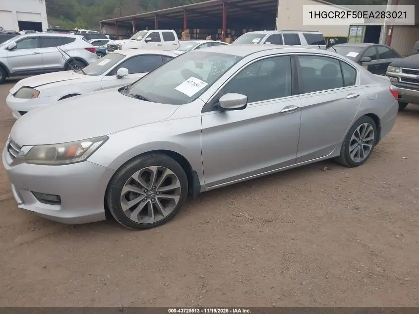 1HGCR2F50EA283021 2014 Honda Accord Sport