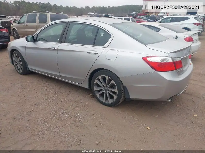 1HGCR2F50EA283021 2014 Honda Accord Sport