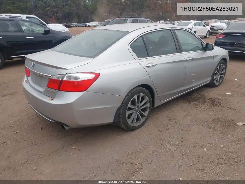 1HGCR2F50EA283021 2014 Honda Accord Sport