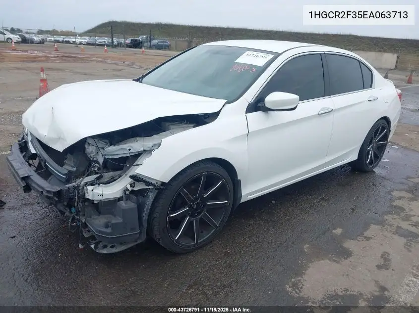 1HGCR2F35EA063713 2014 Honda Accord Lx