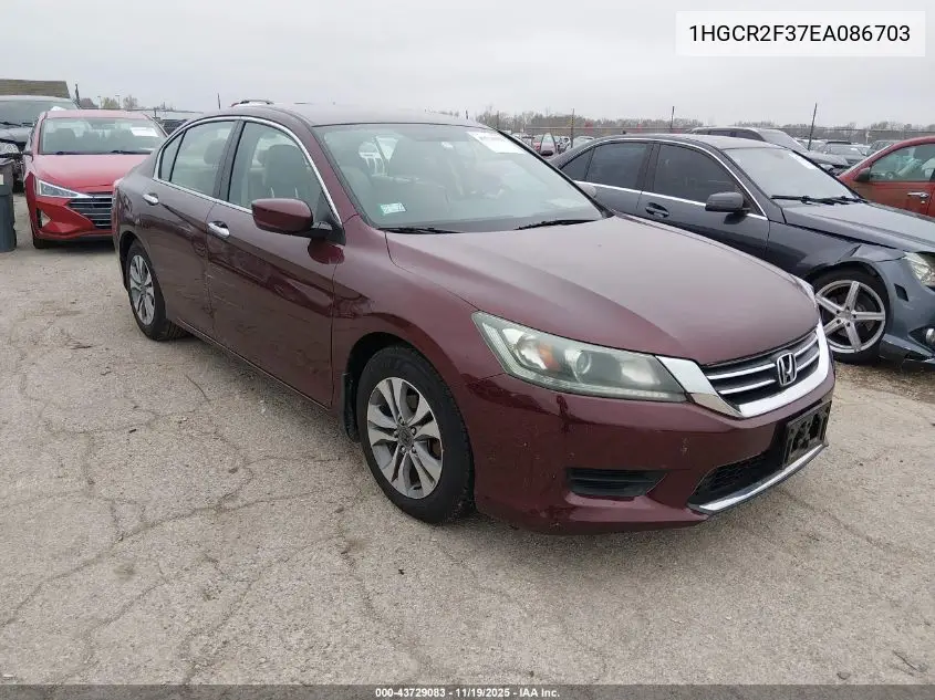 1HGCR2F37EA086703 2014 Honda Accord Lx