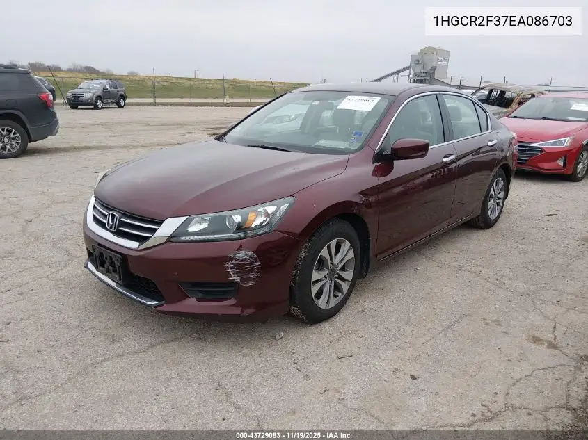 1HGCR2F37EA086703 2014 Honda Accord Lx