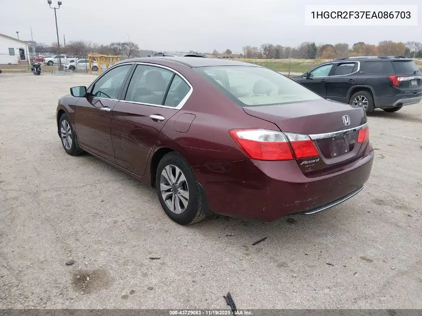 1HGCR2F37EA086703 2014 Honda Accord Lx