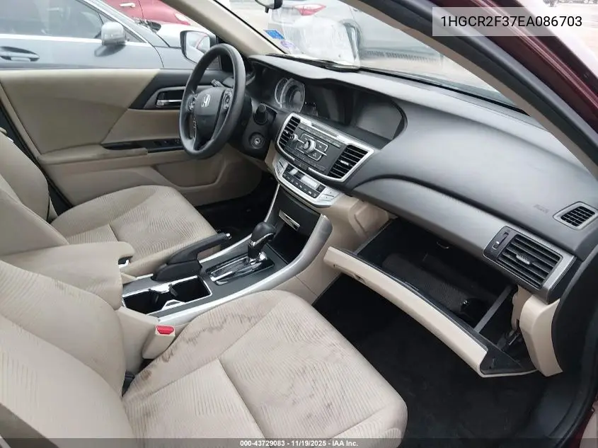 1HGCR2F37EA086703 2014 Honda Accord Lx
