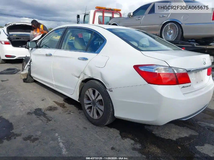 1HGCR2F30EA065675 2014 Honda Accord Lx