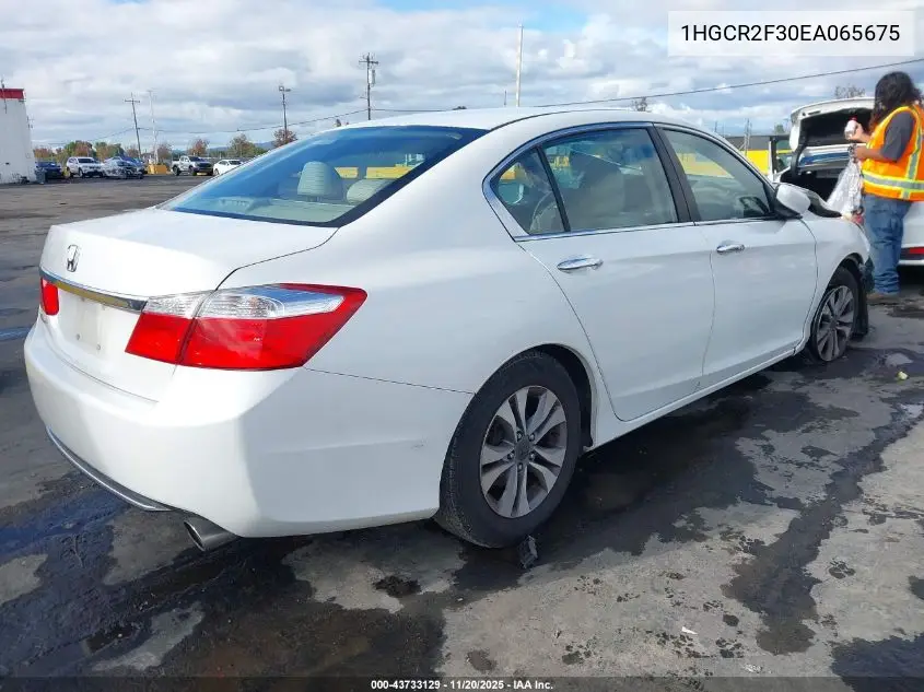 1HGCR2F30EA065675 2014 Honda Accord Lx