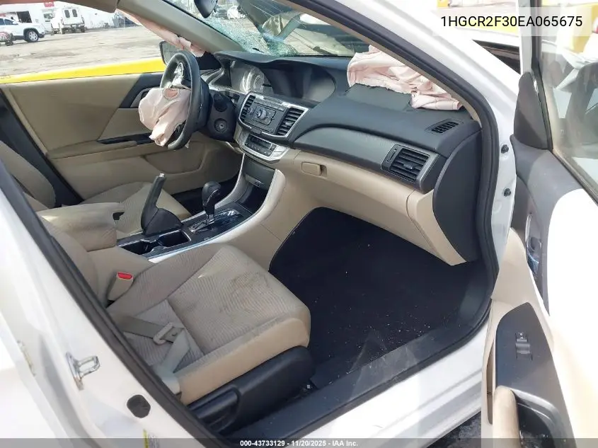 1HGCR2F30EA065675 2014 Honda Accord Lx