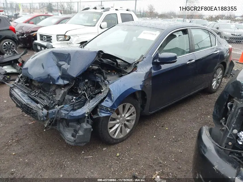 1HGCR2F80EA188355 2014 Honda Accord Ex-L