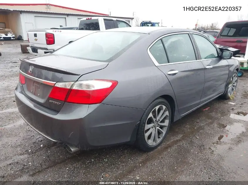 1HGCR2E52EA220357 2014 Honda Accord Sport