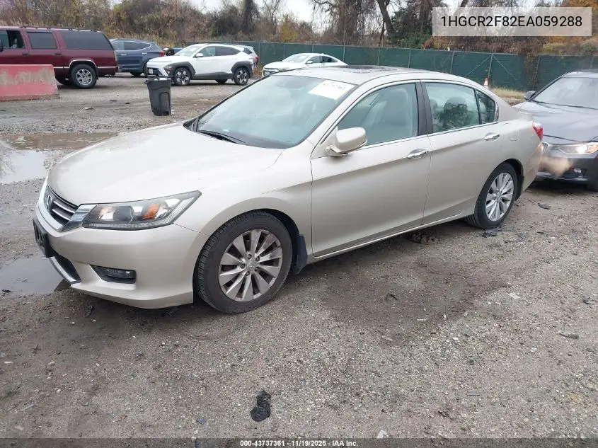 1HGCR2F82EA059288 2014 Honda Accord Ex-L