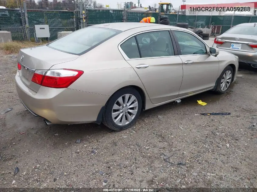 1HGCR2F82EA059288 2014 Honda Accord Ex-L