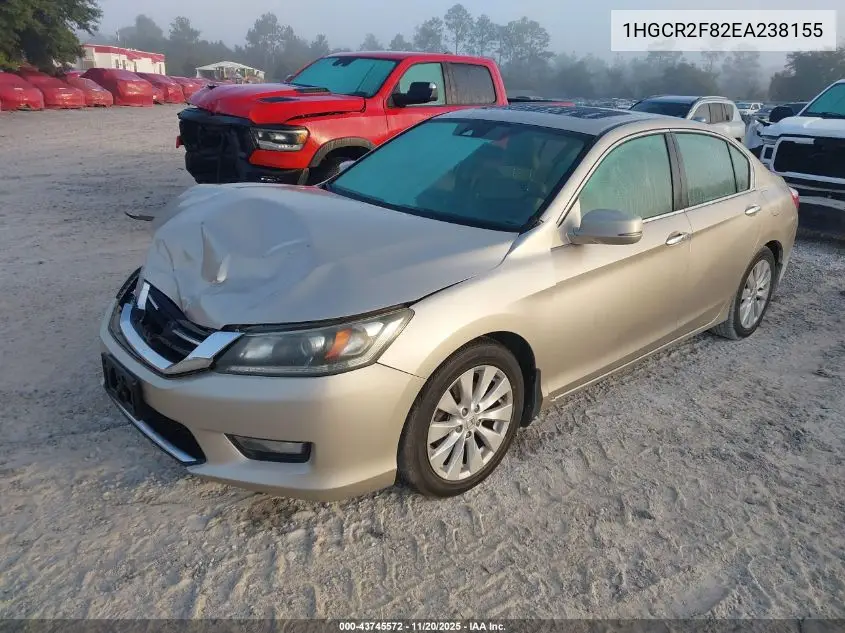 1HGCR2F82EA238155 2014 Honda Accord Ex-L