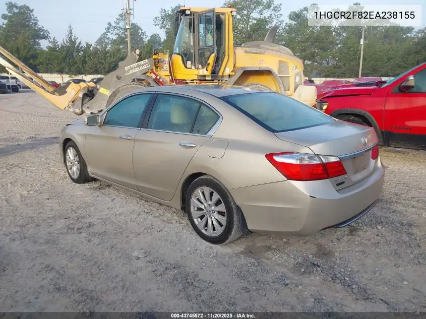 1HGCR2F82EA238155 2014 Honda Accord Ex-L