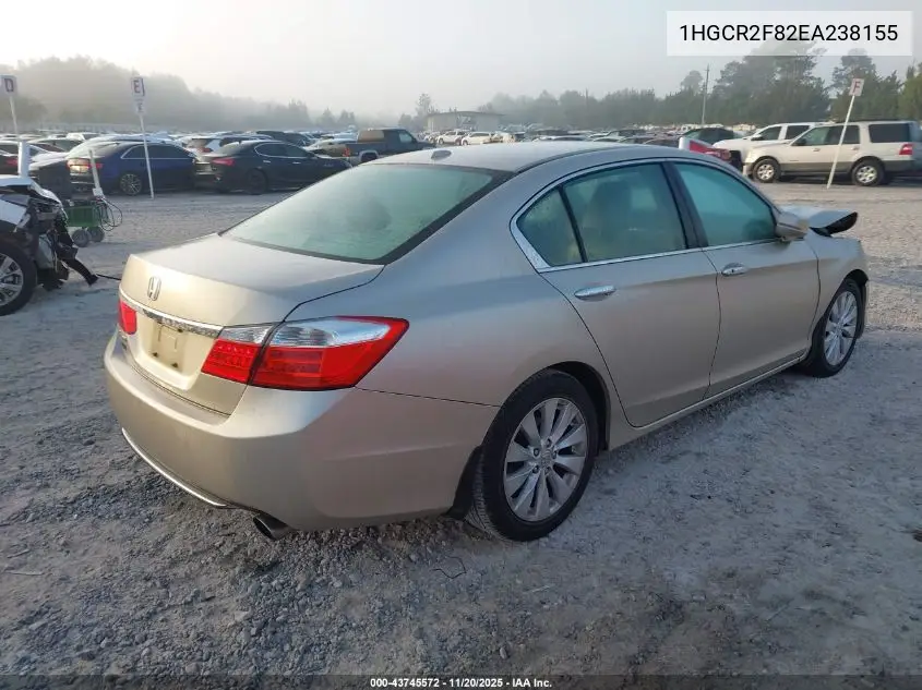1HGCR2F82EA238155 2014 Honda Accord Ex-L