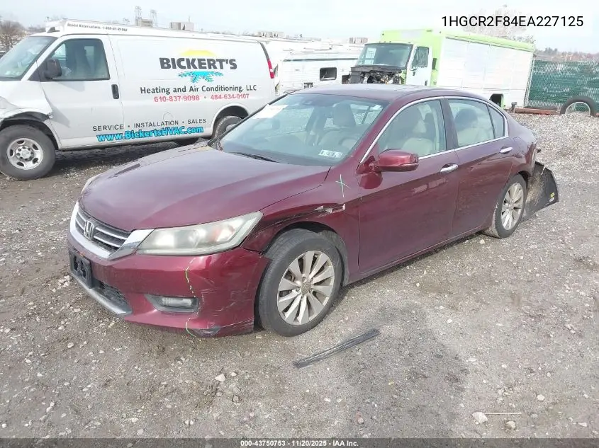 1HGCR2F84EA227125 2014 Honda Accord Ex-L