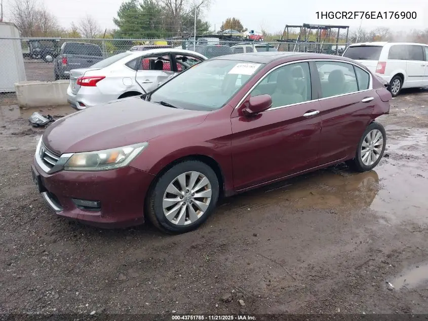 1HGCR2F76EA176900 2014 Honda Accord Ex