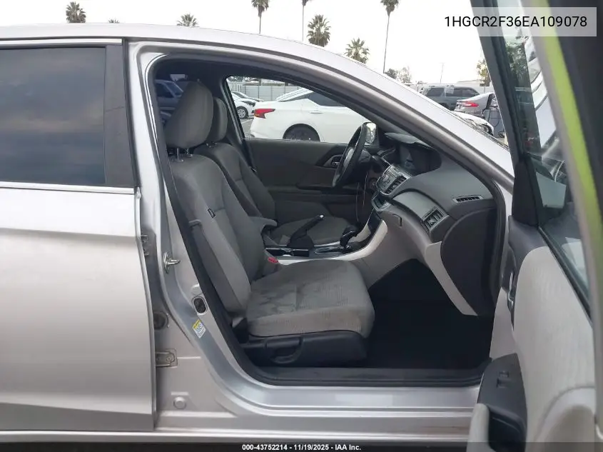 1HGCR2F36EA109078 2014 Honda Accord Lx