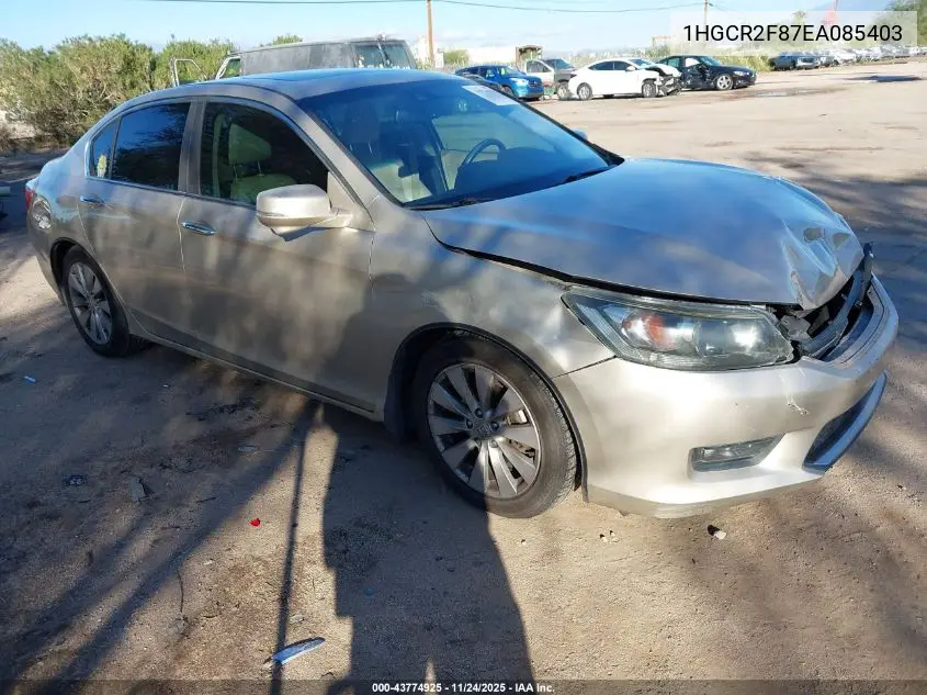1HGCR2F87EA085403 2014 Honda Accord Ex-L
