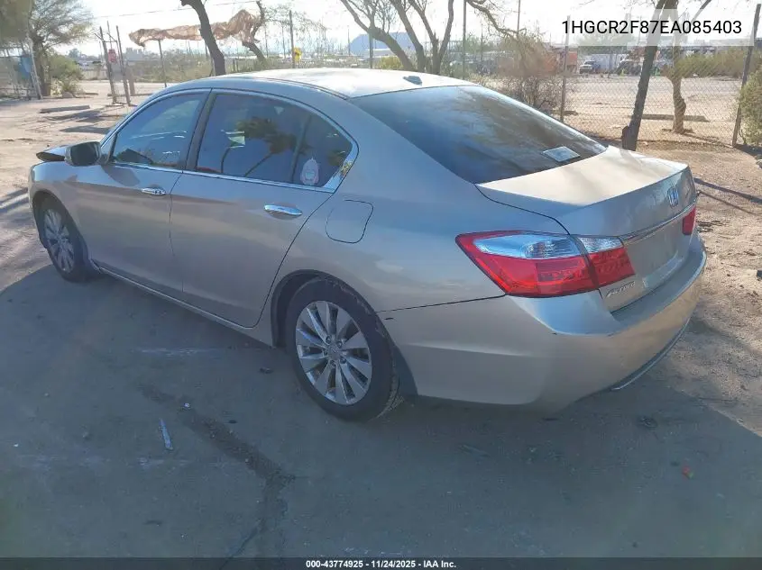1HGCR2F87EA085403 2014 Honda Accord Ex-L