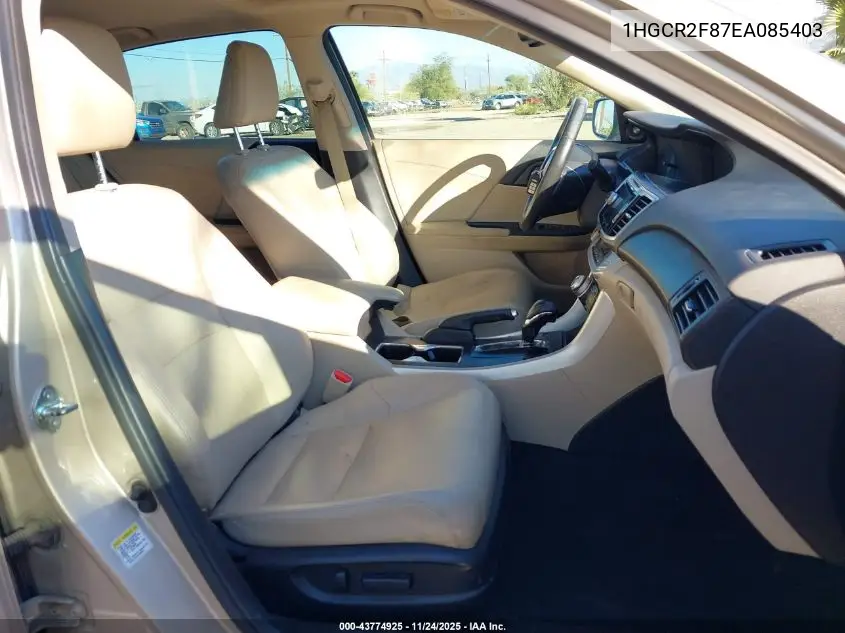 1HGCR2F87EA085403 2014 Honda Accord Ex-L