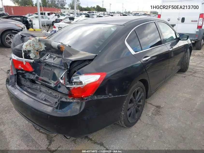 1HGCR2F50EA213700 2014 Honda Accord Sport