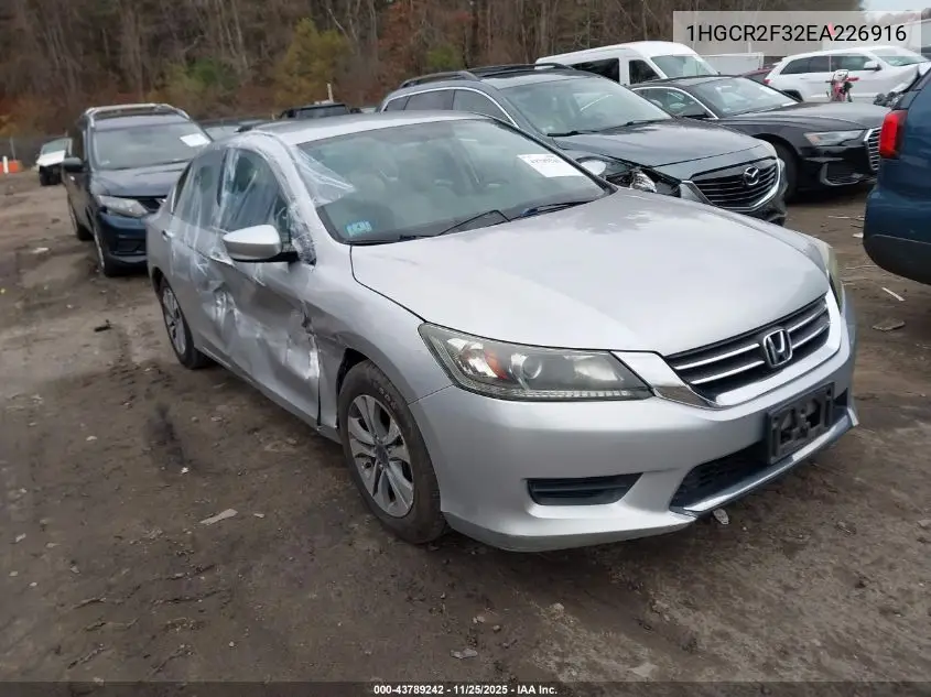 1HGCR2F32EA226916 2014 Honda Accord Lx