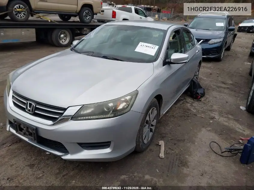 1HGCR2F32EA226916 2014 Honda Accord Lx