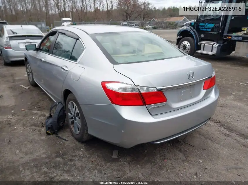 1HGCR2F32EA226916 2014 Honda Accord Lx