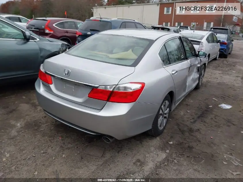 1HGCR2F32EA226916 2014 Honda Accord Lx