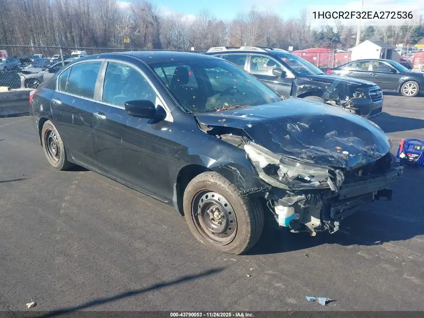 1HGCR2F32EA272536 2014 Honda Accord Lx