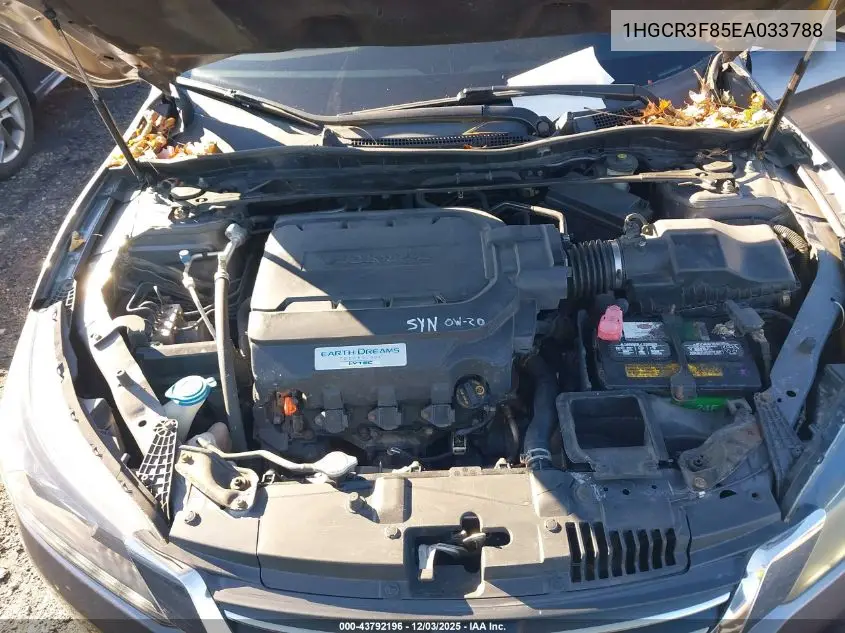 1HGCR3F85EA033788 2014 Honda Accord Ex-L V-6