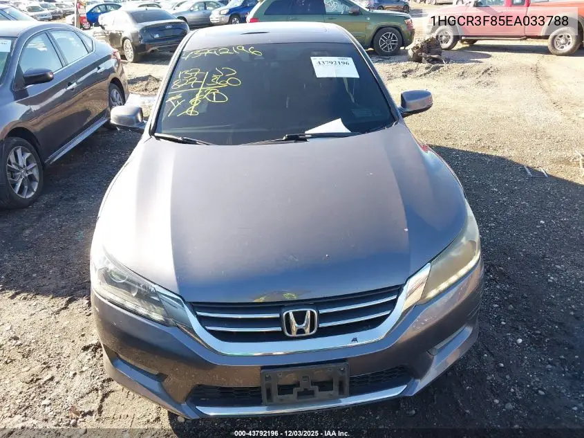 1HGCR3F85EA033788 2014 Honda Accord Ex-L V-6