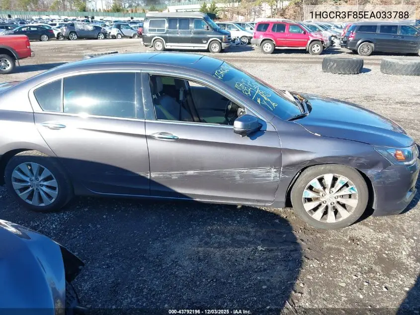 1HGCR3F85EA033788 2014 Honda Accord Ex-L V-6