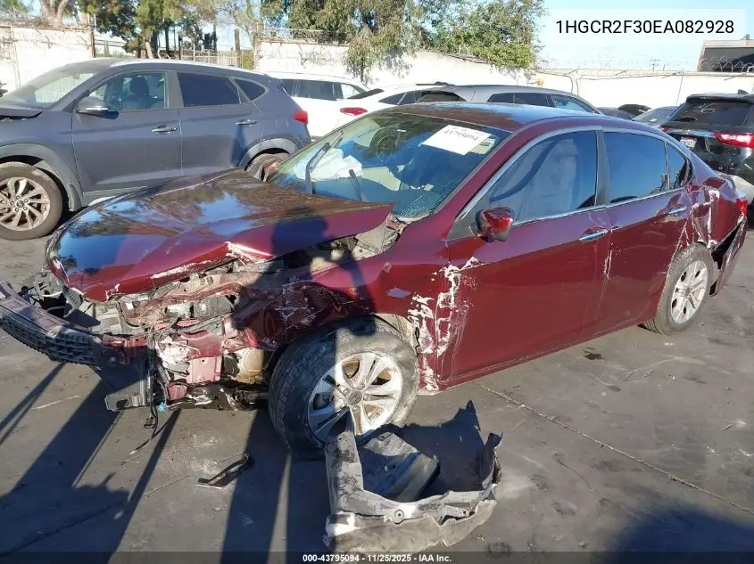 1HGCR2F30EA082928 2014 Honda Accord Lx