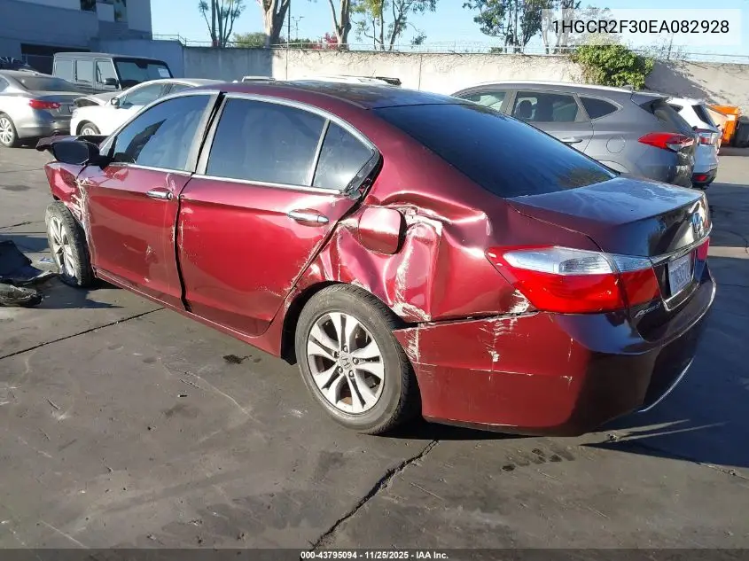 1HGCR2F30EA082928 2014 Honda Accord Lx