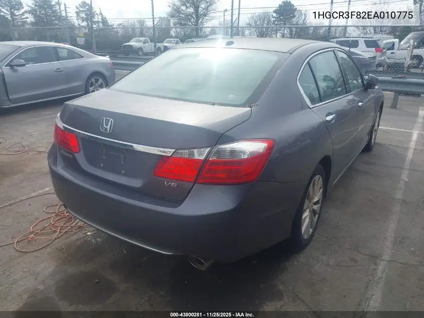 1HGCR3F82EA010775 2014 Honda Accord Ex-L V-6