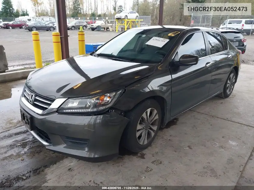 1HGCR2F30EA052473 2014 Honda Accord Lx