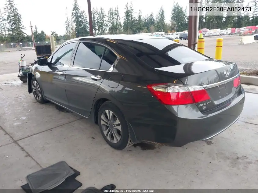 1HGCR2F30EA052473 2014 Honda Accord Lx