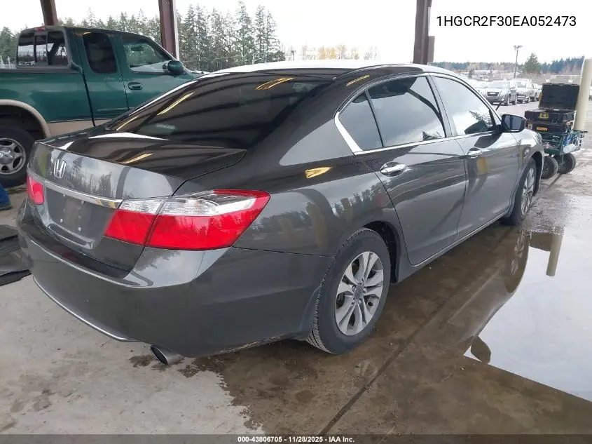 1HGCR2F30EA052473 2014 Honda Accord Lx