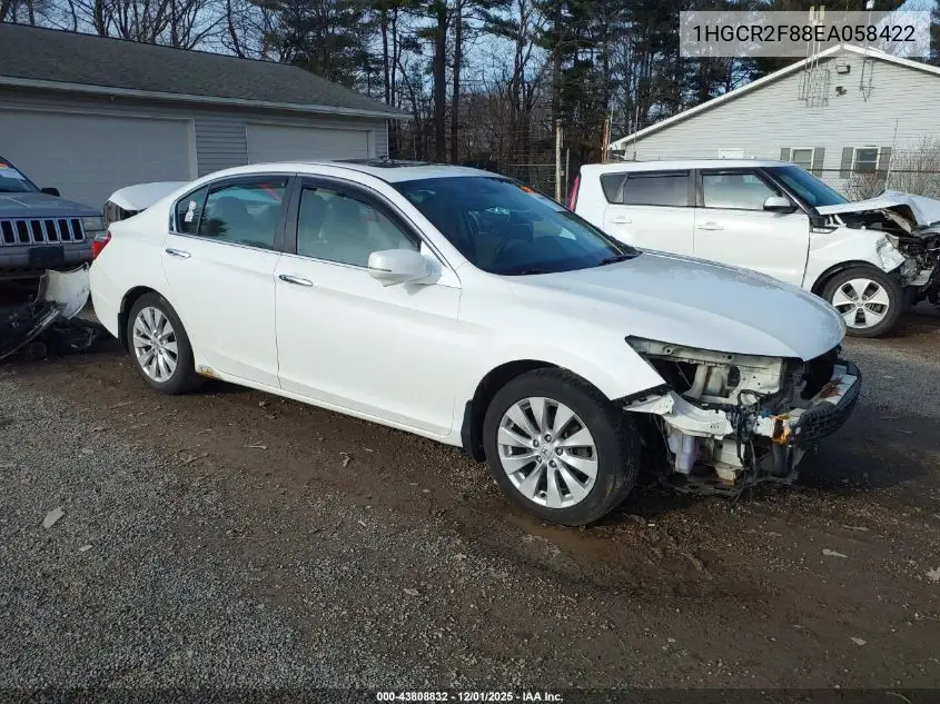 1HGCR2F88EA058422 2014 Honda Accord Ex-L