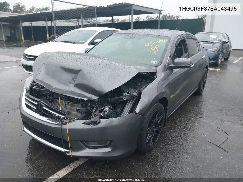 1HGCR3F87EA043495 2014 Honda Accord Ex-L V-6