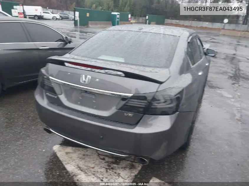 1HGCR3F87EA043495 2014 Honda Accord Ex-L V-6