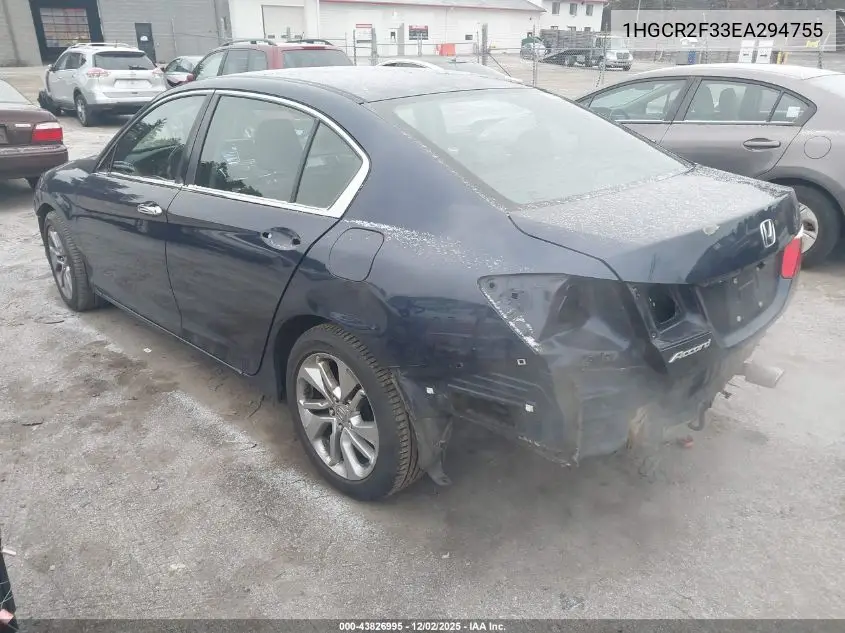 1HGCR2F33EA294755 2014 Honda Accord Lx