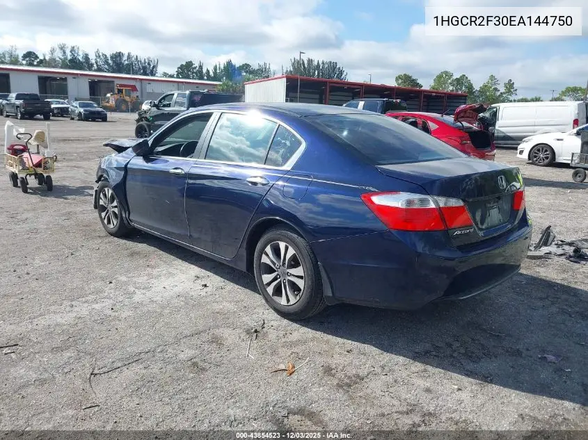 1HGCR2F30EA144750 2014 Honda Accord Lx