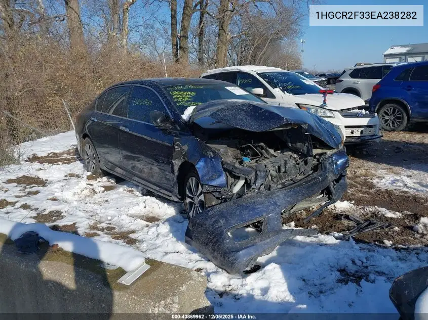 1HGCR2F33EA238282 2014 Honda Accord Lx