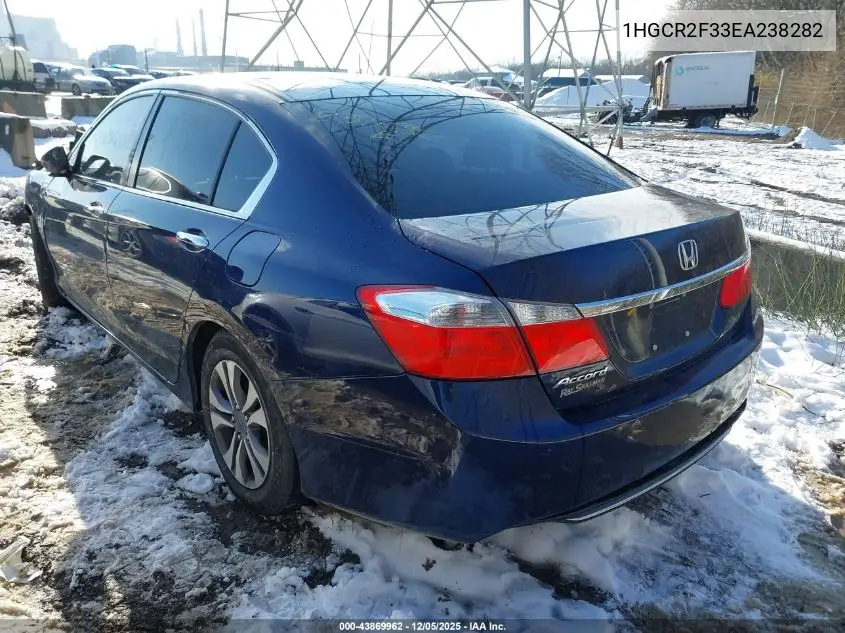 1HGCR2F33EA238282 2014 Honda Accord Lx