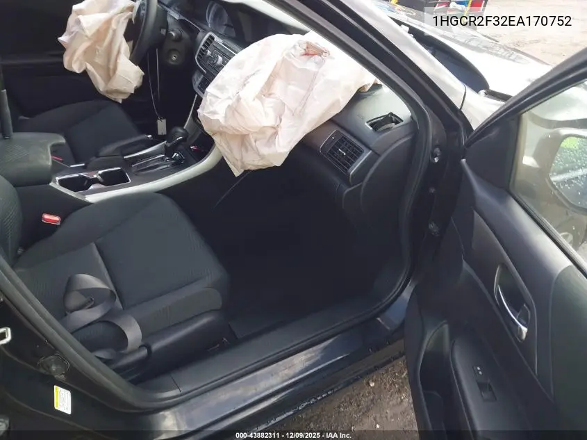 1HGCR2F32EA170752 2014 Honda Accord Lx