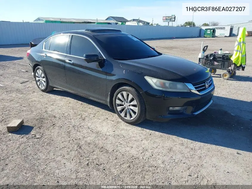 1HGCR3F86EA027207 2014 Honda Accord Ex-L V-6